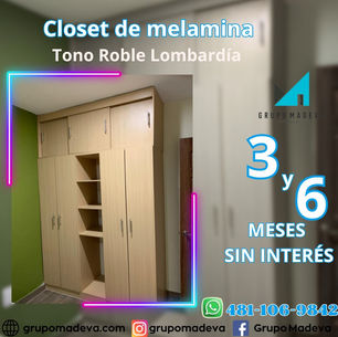 CLOSET DE MELAMINA