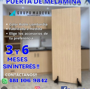 PUERTAS DE MELAMINA Y HDF