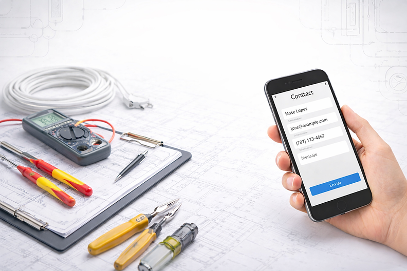 Solicitud de inspección eléctrica realizada por perito electricista autorizado