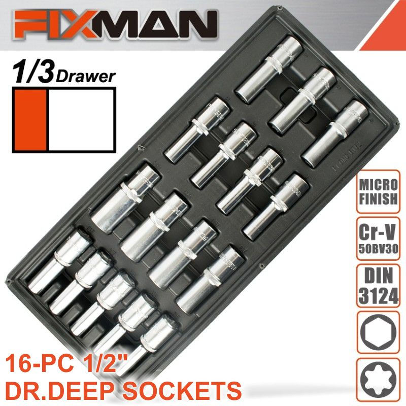 Thumbnail: FIXMAN 7 DRAWER IND. ROLLER CABINET ON CASTORS WITH 130PC OF STOCK