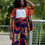Thumbnail: Red African Print Kimono with loose Sleeves