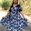 Thumbnail: African Print Midi Flare Dress - Kaira