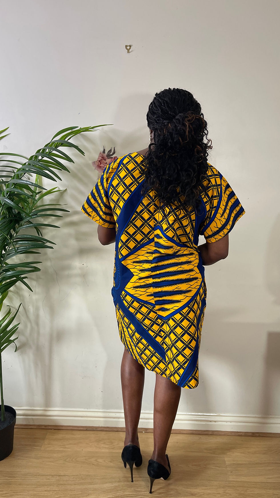 Thumbnail: African Print Mini Dress with Invisible zipper