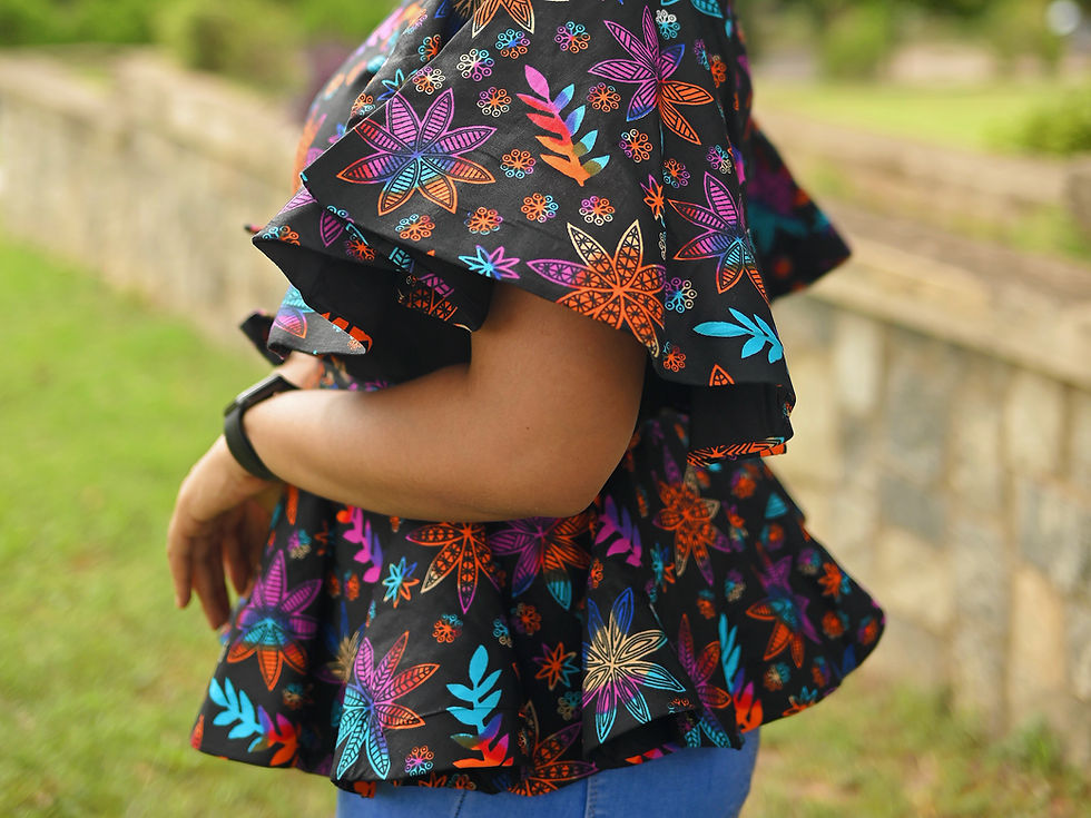 Thumbnail: Stylish African Print Peplum Top