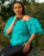 Sasha So Meshy Top Turquoise