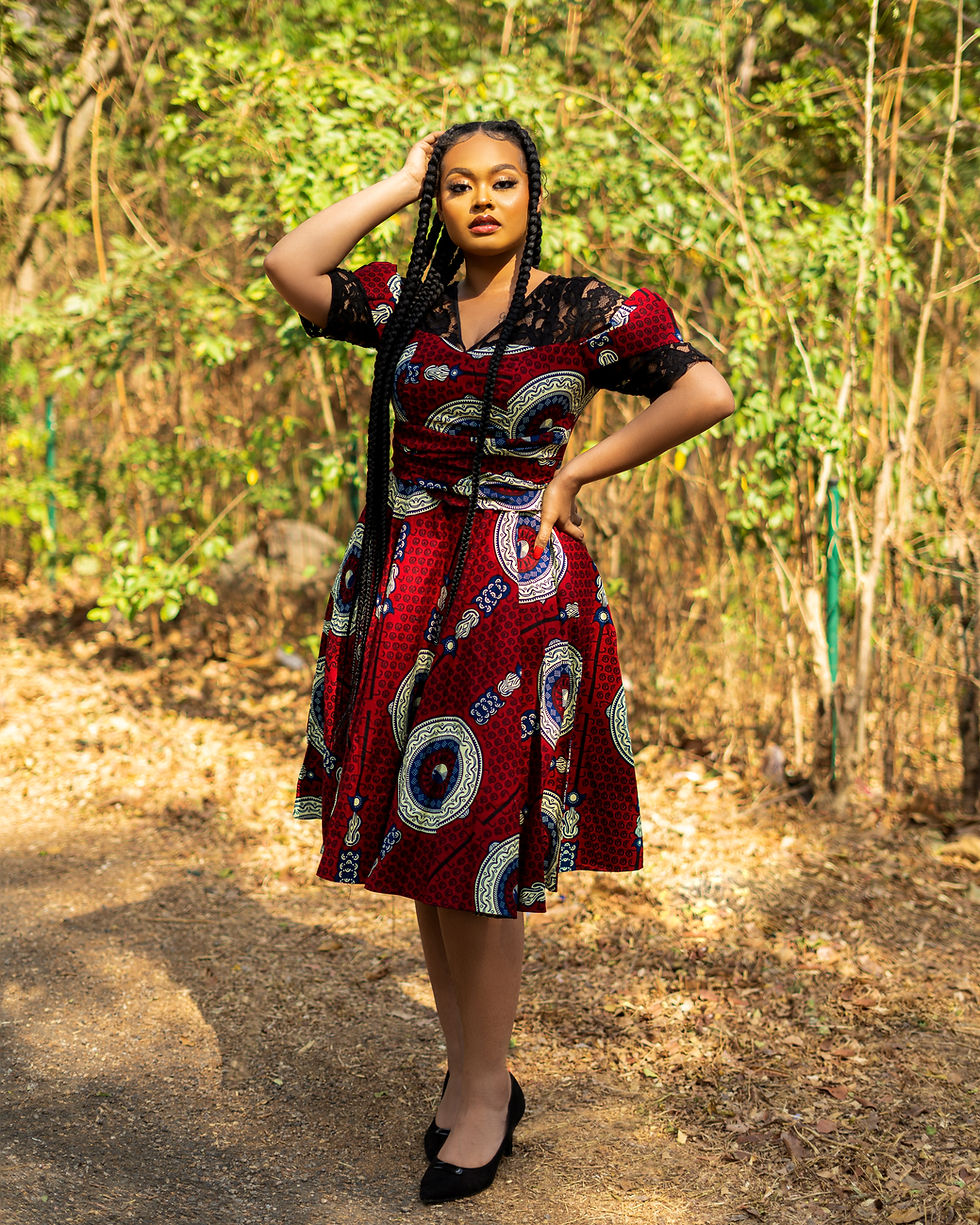 Thumbnail: plus size African evening dress