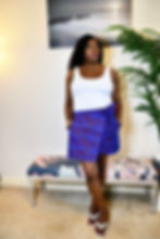 African print skort in Ankara fabric – skirt shorts for women UK