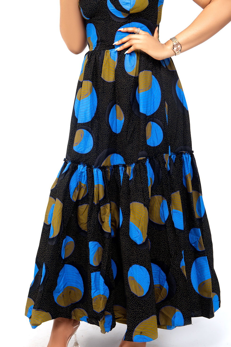Thumbnail: African print corset maxi dress