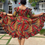 Thumbnail: Ankara Fit and Flare Dress Fully Lined