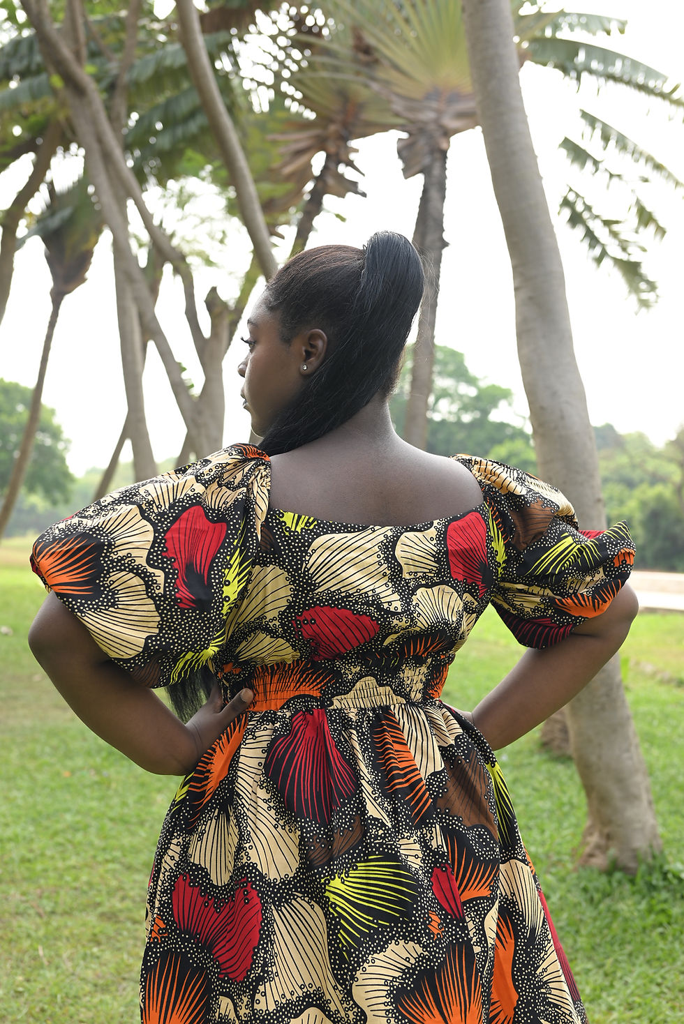 Thumbnail: Beautiful Ankara African Print Maxi Dress with Adjustable neckline