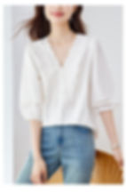 100% Cotton Lace Embroidered Blouse in White | The Natural Life Singapore