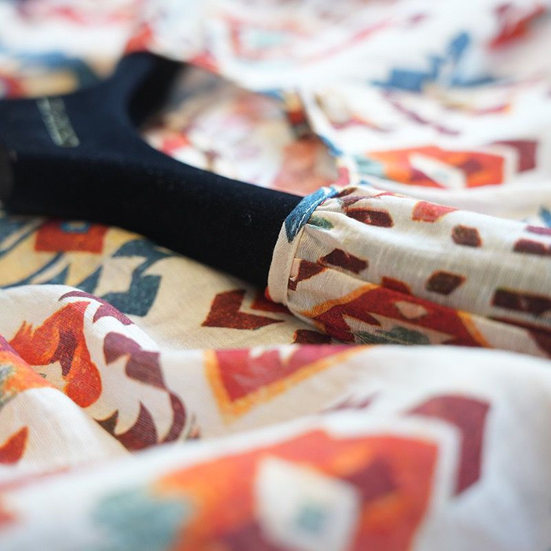 Thumbnail: Boho Print Dress Lyocell Tencel Hemp Blend The Natural Life Singapore