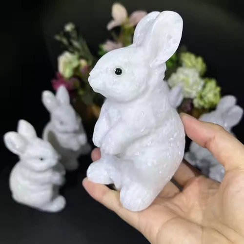 White Jade Rabbit Figurine for Luck & Prosperity | The Natural Life ...