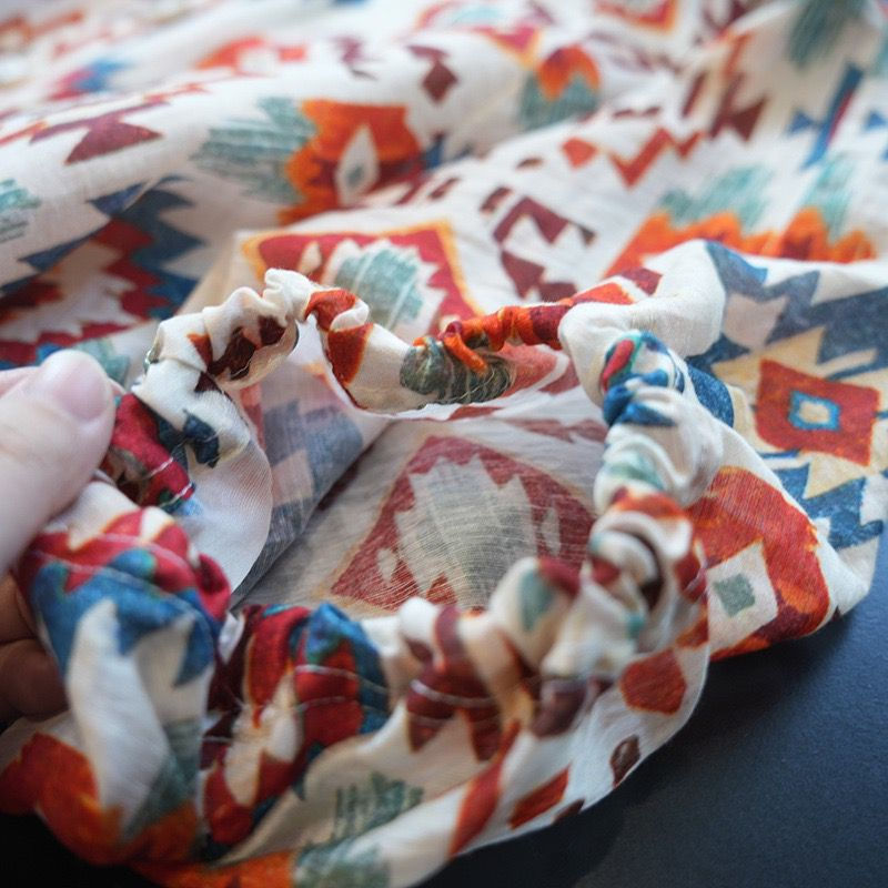 Thumbnail: Boho Print Dress Lyocell Tencel Hemp Blend The Natural Life Singapore