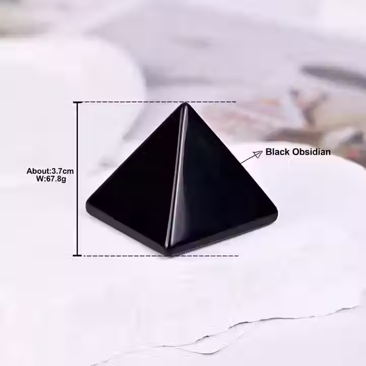 Black Obsidian Crystal Pyramid