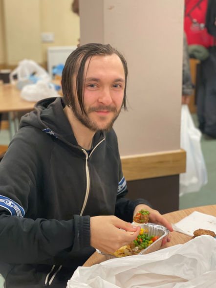 Feeding the homeless in Swindon. 