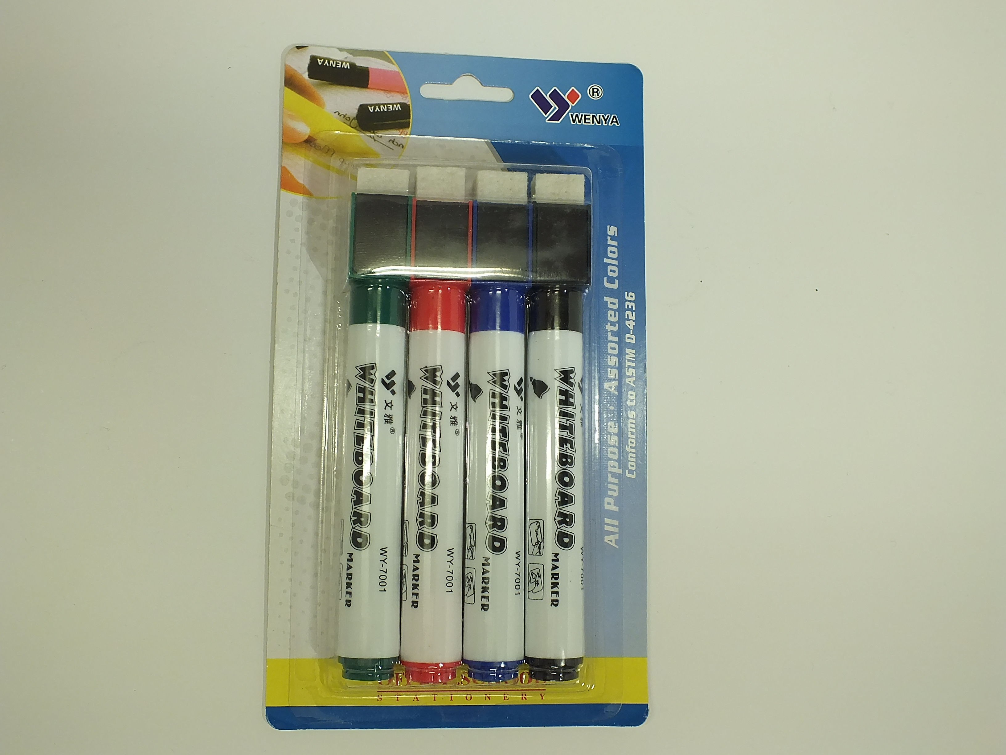 רביעיית טושים ללוח מחיק