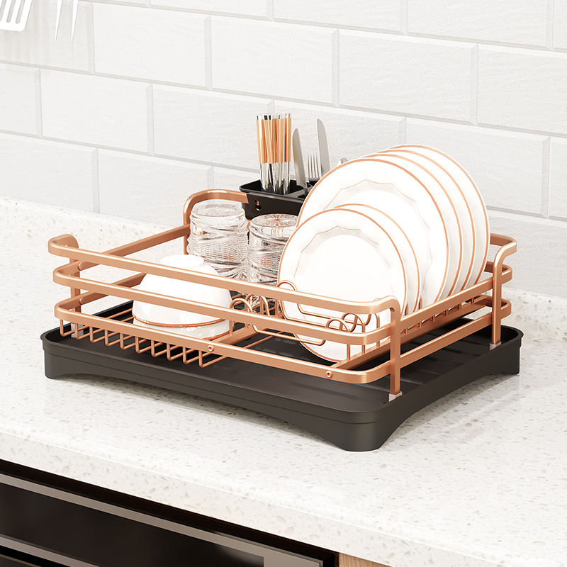 Thumbnail: Multi-Functional Kitchen Dish Rack with Drainage System
