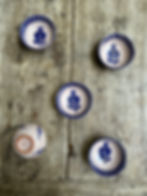 Miniature : lot de petits bols en céramique motifs bleus vue de haut
