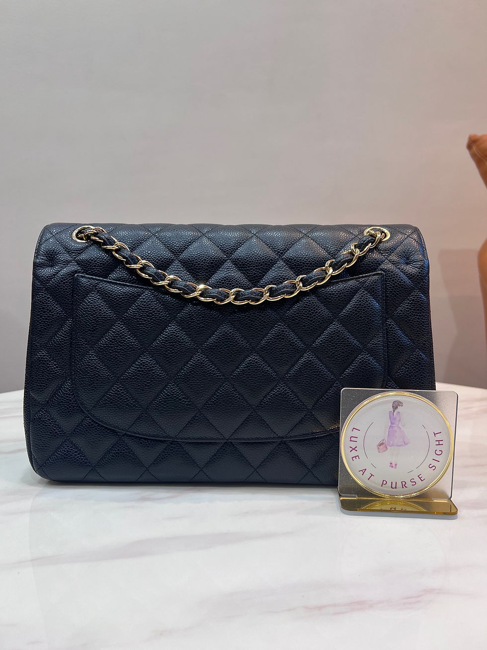 Thumbnail: Chanel Jumbo Flap Caviar GHW