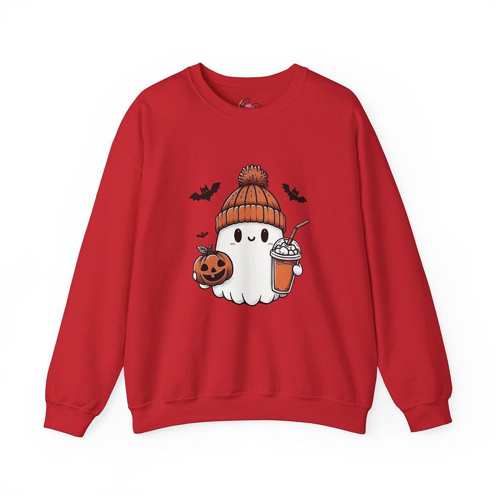 Thumbnail: Cute Ghost with Iced Coffee - Sweatshirt
