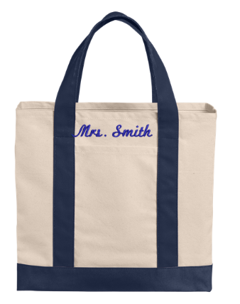 Teacher Mini Tote - Navy