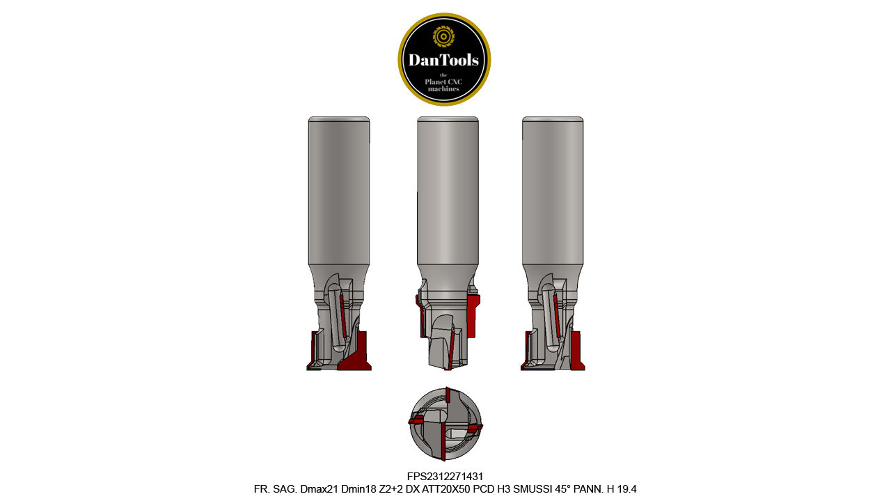 FRESA SAGOMATA Dmax21 Dmin18 Z2+2 DX FPS2312271431