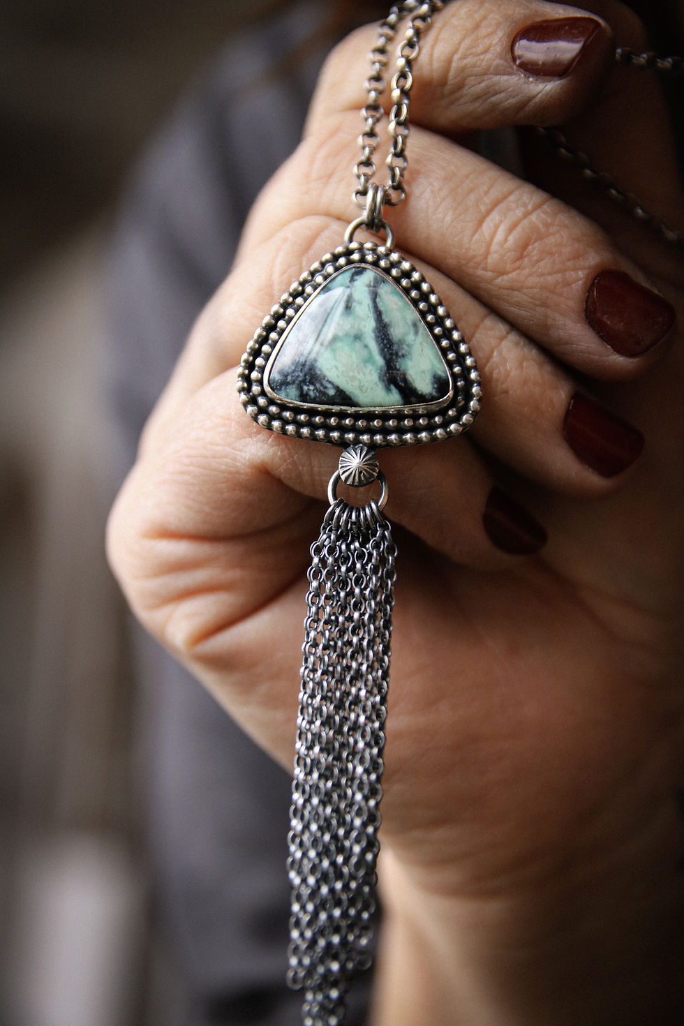 Thumbnail: New lander fringe pendant