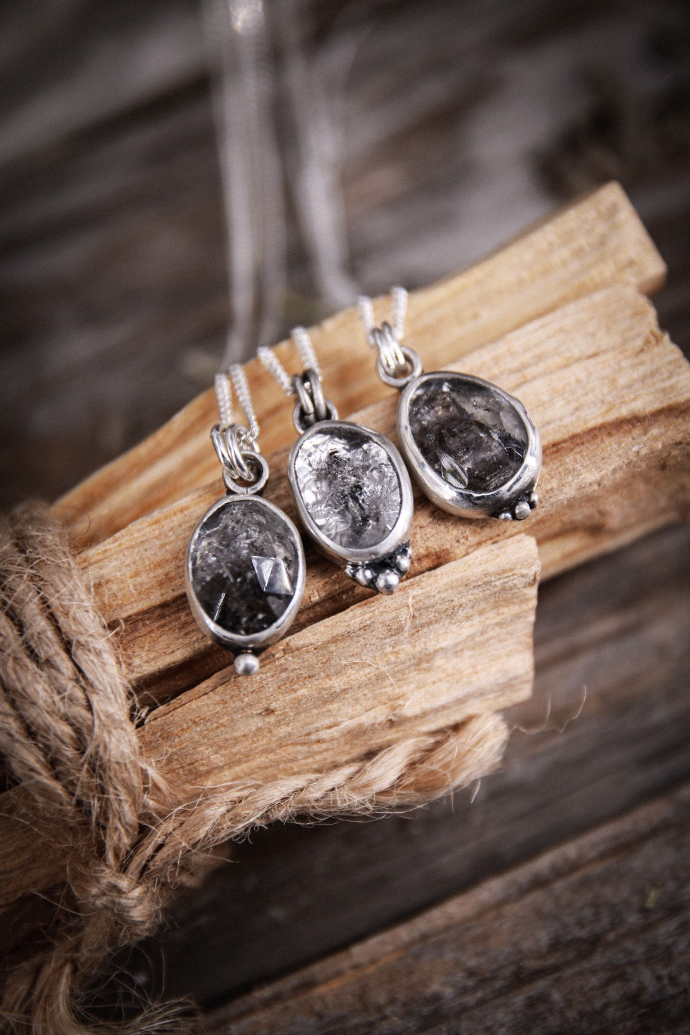 Herkimer diamond necklace