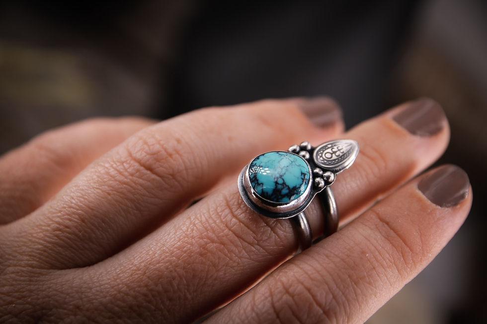 Thumbnail: Size 6 • turquoise arrowhead ring