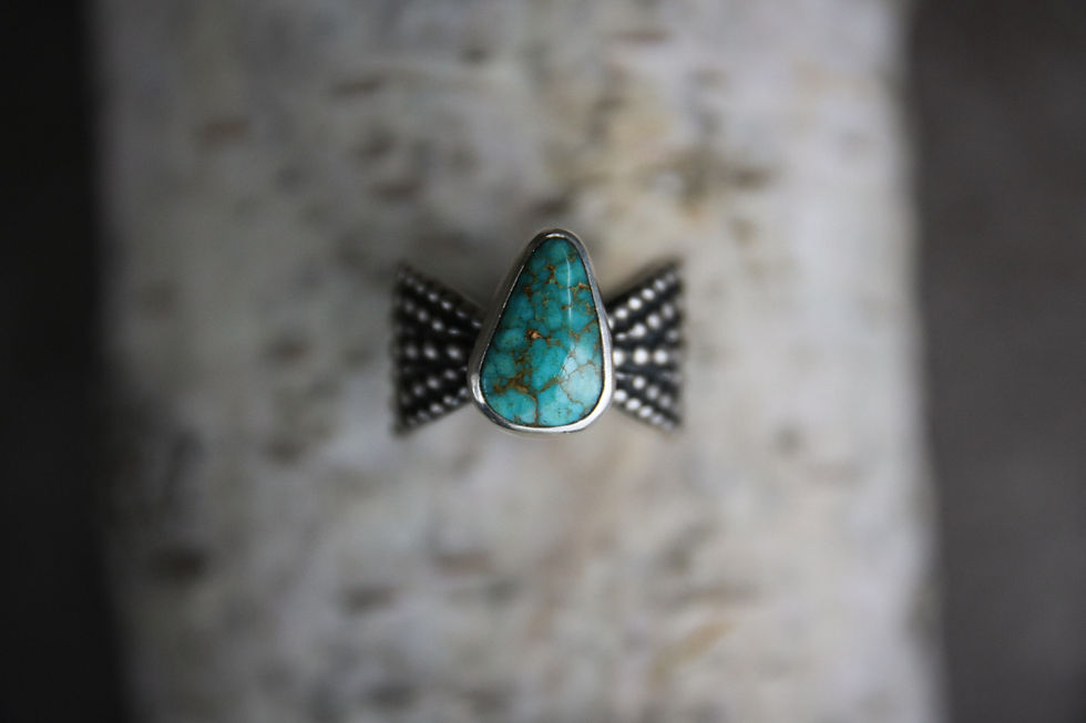 Miniaturbild: Grösse 5.75 • Beaded Goddess Ring (Turquoise Mountain Türkis)