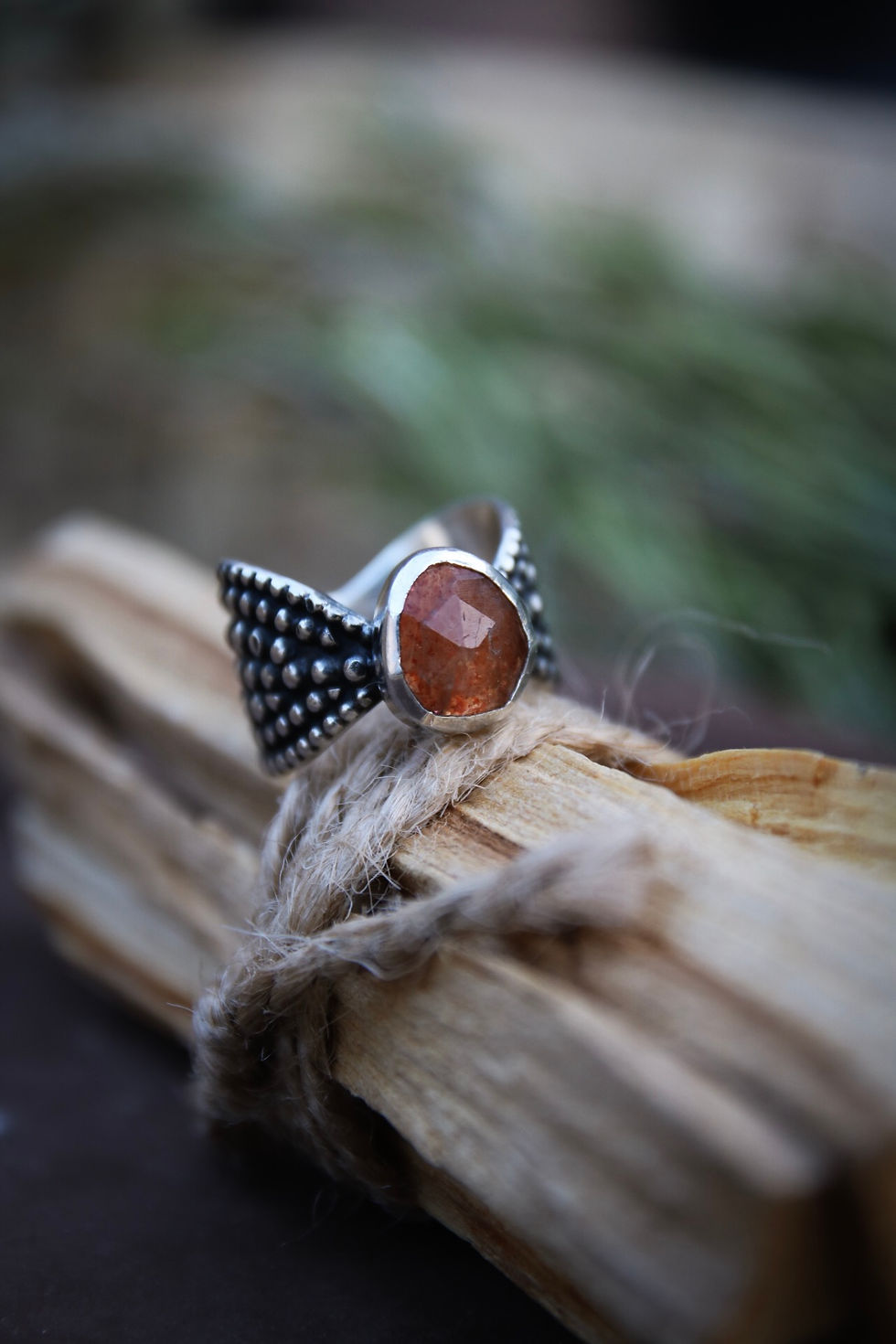 Thumbnail: Size 6½ • Beaded Goddess Ring