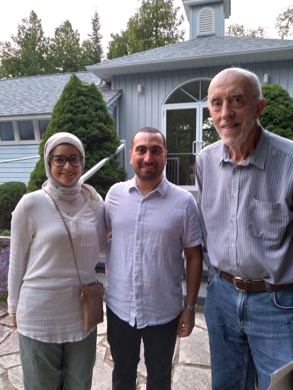 Haidy and Yehia Ahmed with Graham Bland