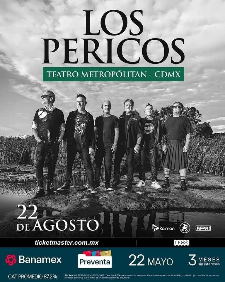 Los Pericos se preparan para el Teatro Metropolitan / Cortesía OCESA
