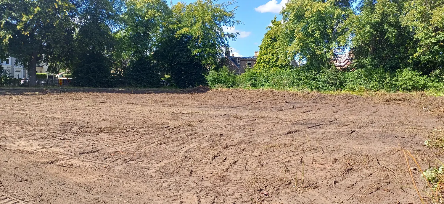 Clearing ground at Maryfield Tram Depot