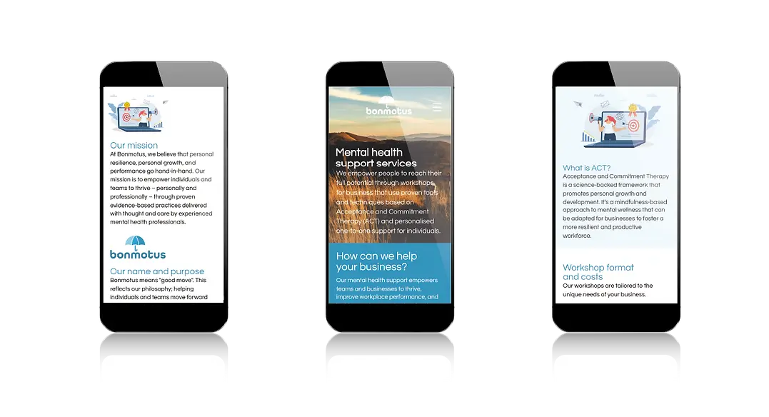 Bonmotus mobile screens