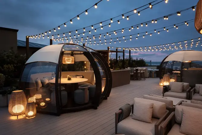Old Course Hotel rooftop dining pods