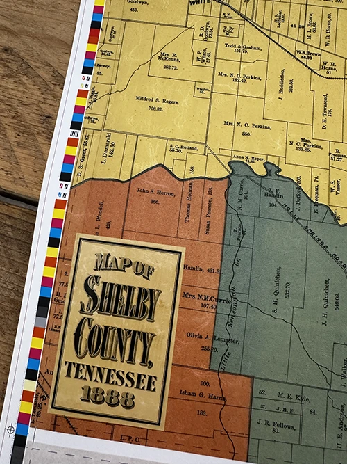 Old map of Tennessee