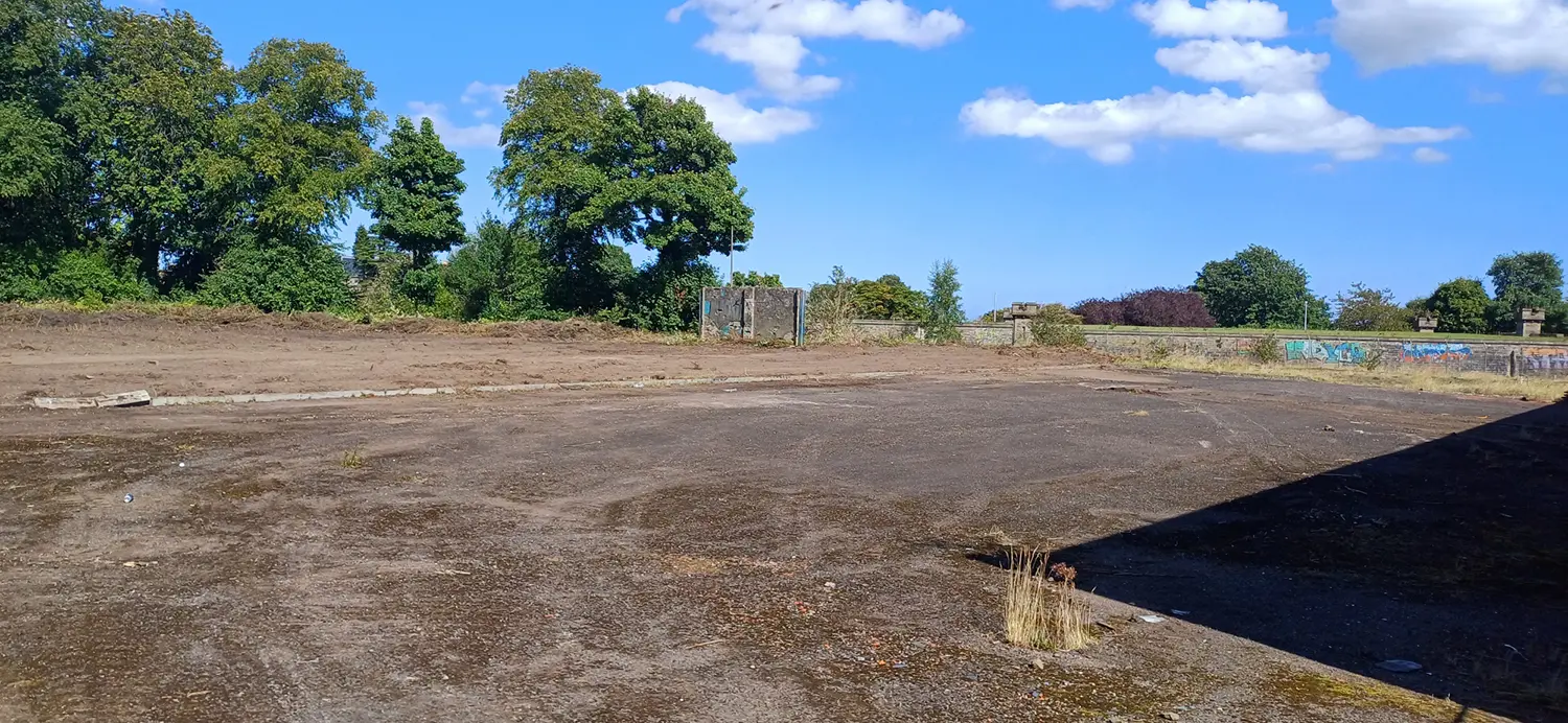 Clearing ground at Maryfield Tram Depot