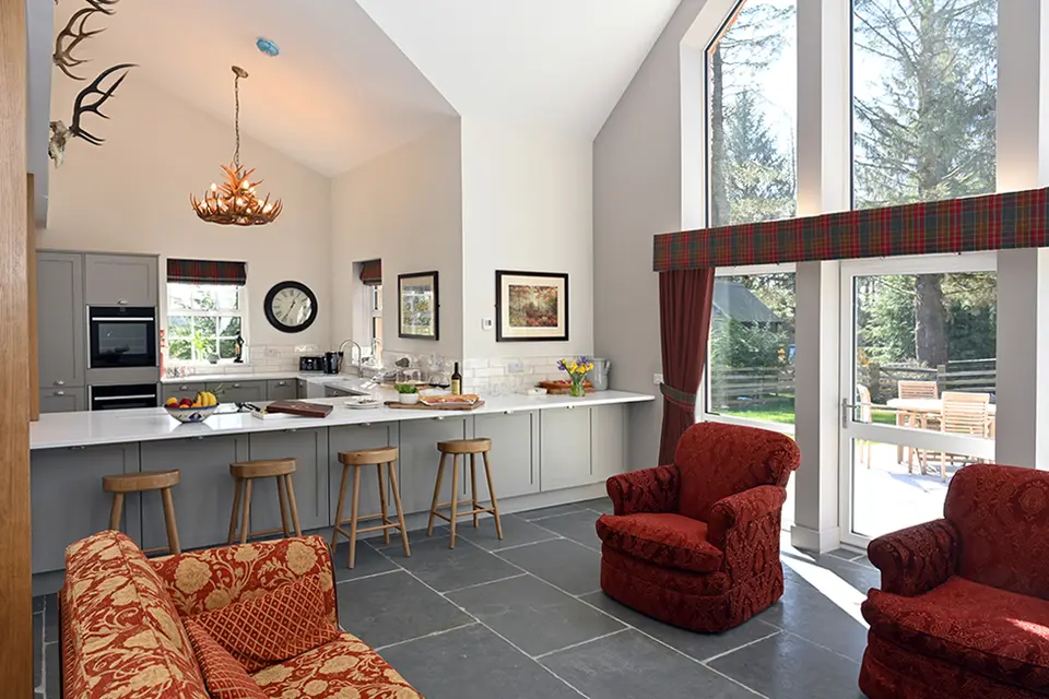 Kennels Cottage open plan living area