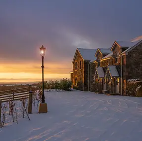 Kipney Hunting Lodge in the snow