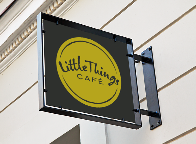 Little Things Cafe, Reform Street Dundee - signage