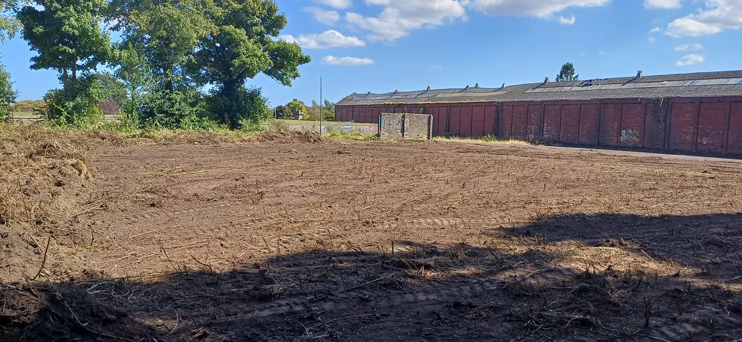 Clearing ground at Maryfield Tram Depot