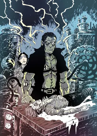 ‘Frankenstein Begins’ artwork by Norrie Millar
