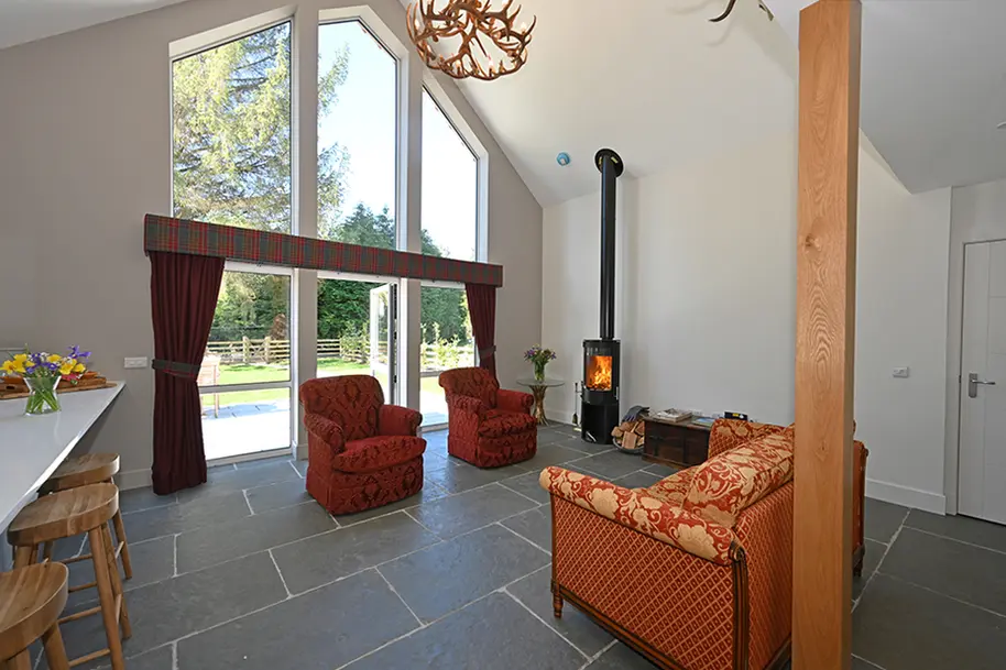 Kennels Cottage open plan living area