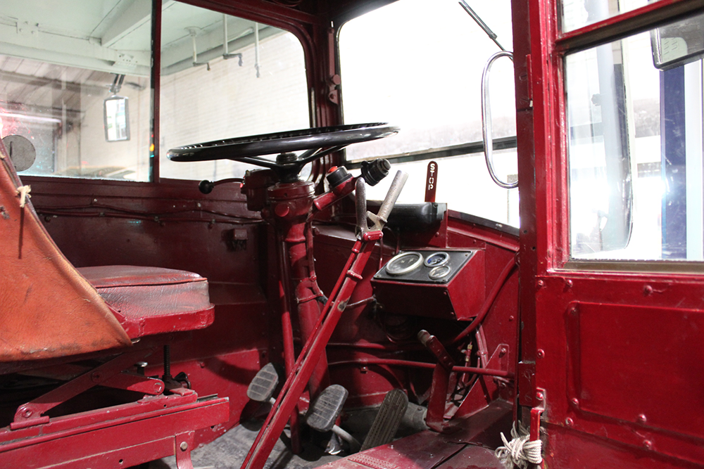 Driver's cab of bus 137