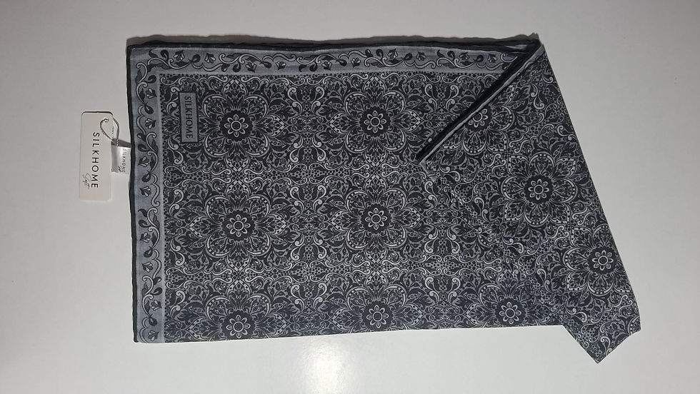 Küçük resim: Silkhom Soft Eşarp (Siyah - Gri)