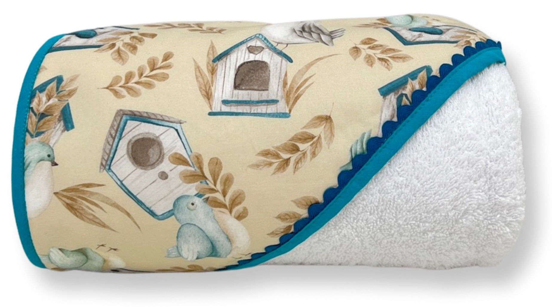 Capa de baño bebé e infantil Pajaritos Azul