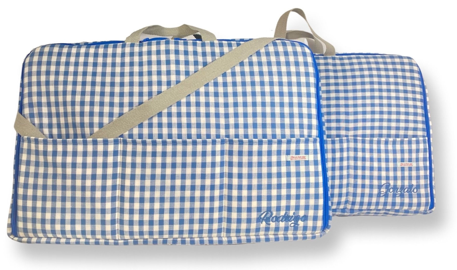 MALETA PERSONALIZADA VICHY AZUL