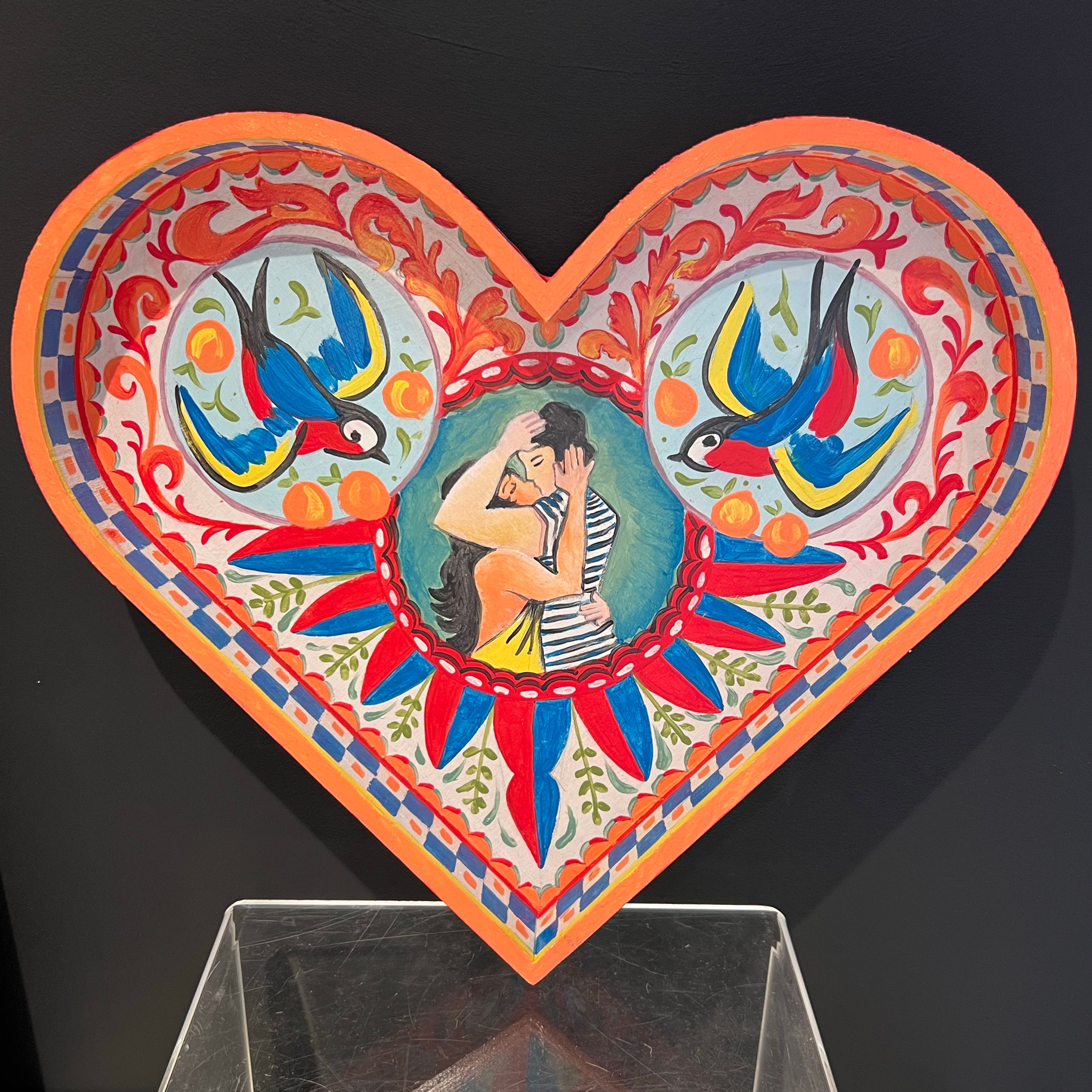 Heart Tray - The Kiss